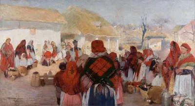 Благословение пасхальной еды by Влодзимеж Тетмайер, 1897 — digital art print download