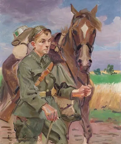 Солдат с лошадью by Войцех Коссак, 1919 — digital art print download