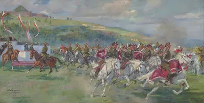Праздник польской кавалерии by Войцех Коссак, 1934 — digital art print download