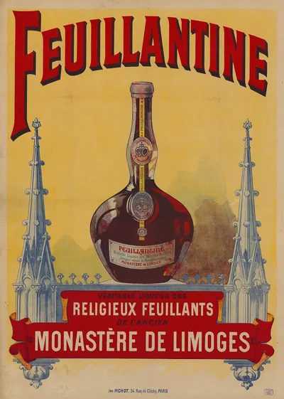Feuillantine. Véritable liqueur des religieux feuillants de l'ancien monastère de Limoges by Imp. Pichot, 1899 — digital…