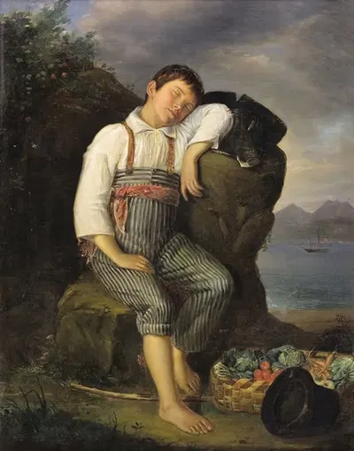 Дремота на обочине by Огюст Александр Гийомо, 1832 — digital art print download