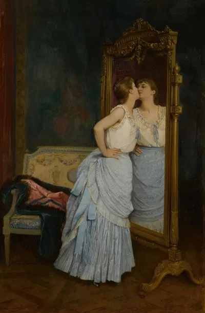 Зеркало by Огюст Тулмуш, 1888 — digital art print download