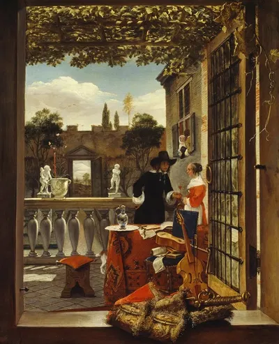 Терасса by Голландская школа, c. 1660 — digital art print download