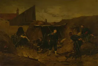 В окопе by Этьен-Проспер Берн-Белькур, c. 1875 — digital art print download