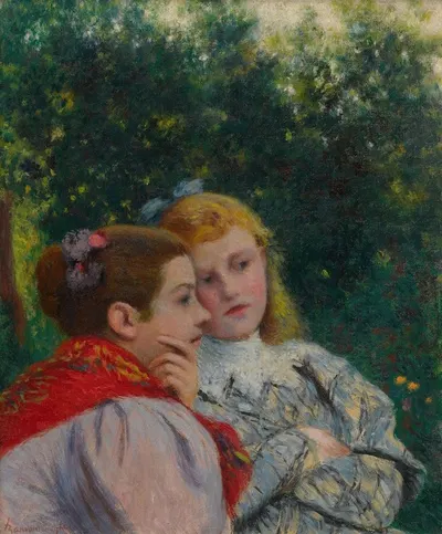 Две сестры by Федерико Зандоменеги, 1895 — digital art print download