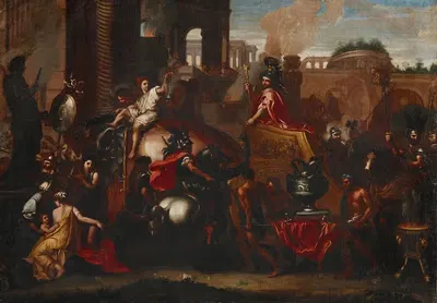 The Triumph of Alexander the Great in Babylon by Follower of Charles Le Brun — digital art print download