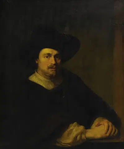 Portrait of a Man with Hat by Follower of FERDINAND BOL — digital art print download