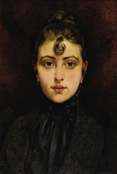 Portrait de jeune femme by François Martin-Kavel, 1890 — digital art print download