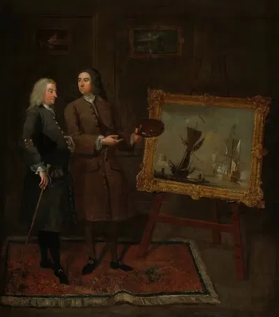 Thomas Walker and Peter Monamy by Gawen Hamilton, c. 1735 — digital art print download
