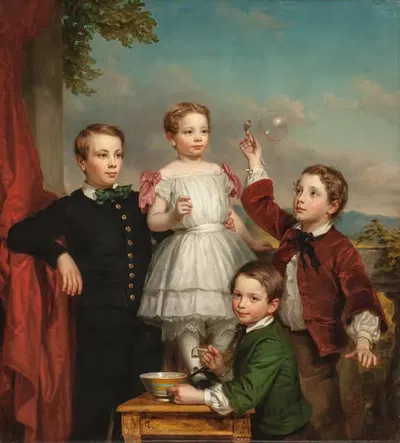 Портрет детей by Джордж Август Бейкер-младший, 1853 — digital art print download