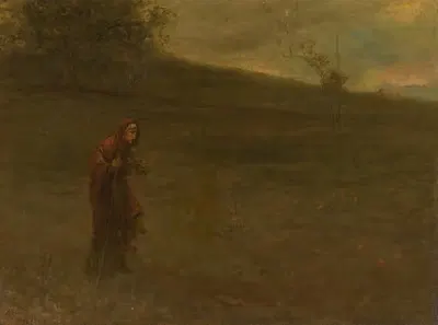 Собирающий травы by Джордж Фуллер, c. 1880 — digital art print download