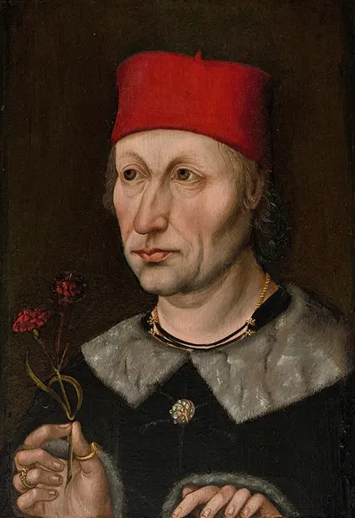 Портрет мужчины в красной шапке by Немецкая школа, c. 1480 — digital art print download