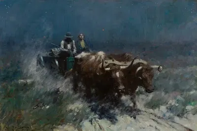 Прайерные поселенцы возвращаются домой by Харви Т. Данн, 1909 — digital art print download