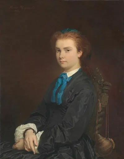 Портрет молодой женщины by Анри Реньо, 1863 — digital art print download