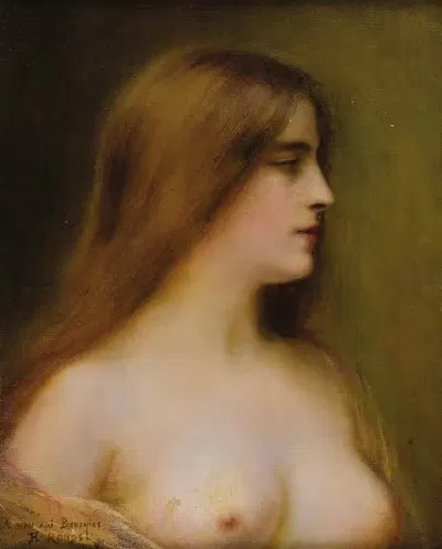 Portrait of a Young Woman by Henri Rondel — digital art print download