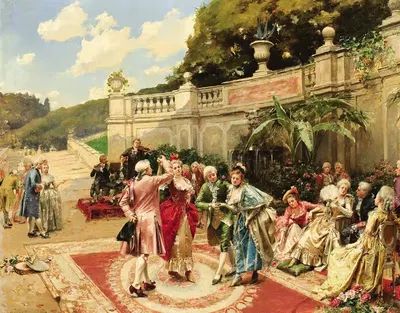 The Garden Party by Henri Victor Lesur — digital art print download