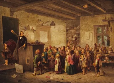 Репетиция детского хора by Хуберт Салентин, 1888 — digital art print download
