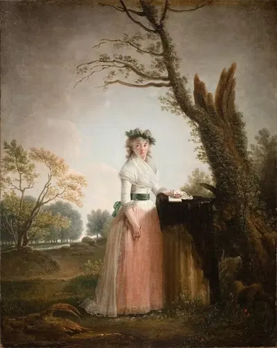 Portrait of Eleonora Chigi, Princess of Teano by Jacques Sablet, 1793 — digital art print download