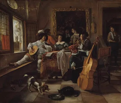The Family Concert by Jan Steen, 1666 — digital art print download
