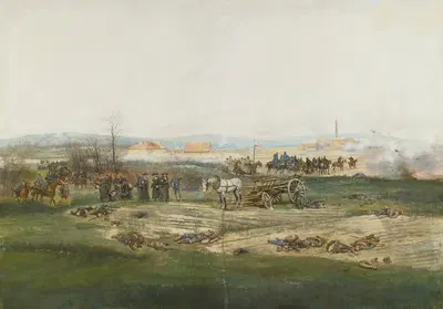 Битва при Шампиньи by Жан-Батист Эдуар Детель, 1882 — digital art print download