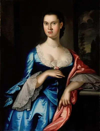 Portrait of Elizabeth Chew Smith by John Hesselius, 1762 — digital art print download