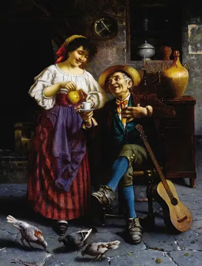 Гитарист by Жюль Зерматти — digital art print download