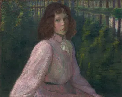 At the River’s Bend (On the River II) by Lilla Cabot Perry, 1895 — digital art print download