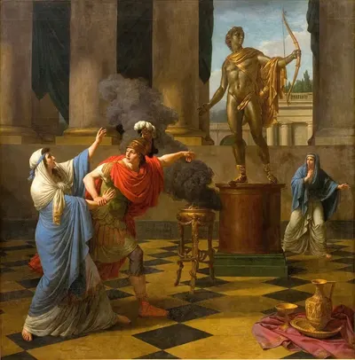 Alexander Consulting the Oracle of Apollo by Louis-Jean-François Lagrenée, 1789 — digital art print download