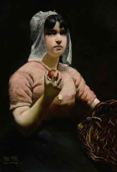 Frances with the Apple by Paul Peel, 1888 — digital art print download