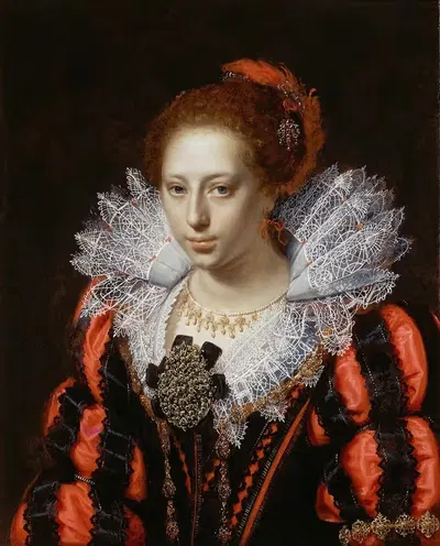 Портрет молодой дамы by Паулюс Морелсе, c. 1620 — digital art print download