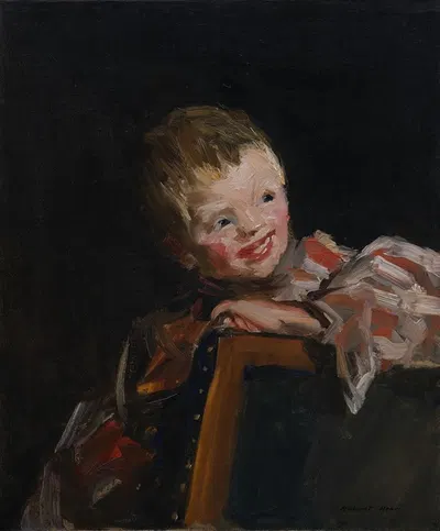 Cory (Cori Looking Over the Back of a Chair) by Robert Henri, 1907 — digital art print download