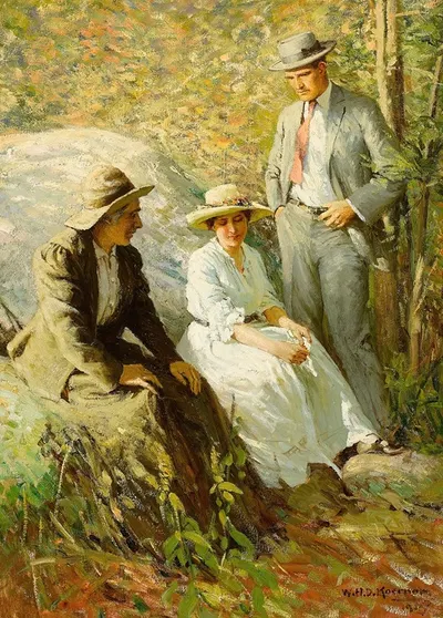 Отдых в лесу by Уильям Генри Детлеф Кёрнер, 1915 — digital art print download
