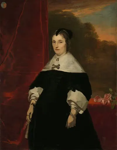 Machteld Bas (d 1681). Wife of Abraham de Visscher by Abraham Lambertsz. van den Tempel, 1667 - 1672 — digital art print…