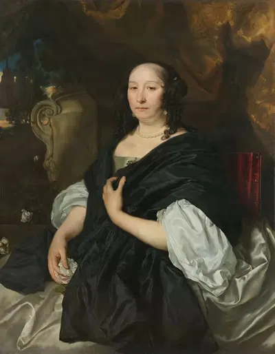 Portrait of Catharina van der Voort by Abraham Lambertsz. van den Tempel, 1667 — digital art print download