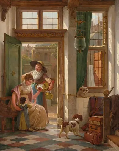 Продавец вишен у двери by Абрахам Ван Стрий, 1816 — digital art print download