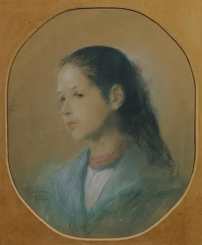 Дама с коралловым ожерельем by Адалберт Франц Зелигманн, 1898 — digital art print download