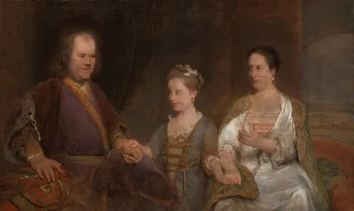 Германус Бойрхааве (1668-1738), профессор медицины в Университете Лейдена, с женой Марией Дроленвокс (1686-1746) и дочерью…