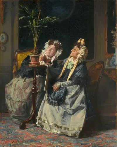 Под пальмами by Александр Хуго Баккер Корфф, 1880 — digital art print download