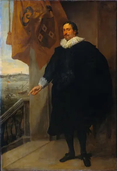 Portrait of a Nobleman, possibly Adriaan van der Borcht by Anthony van Dyck, c. 1635 — digital art print download