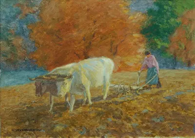 Осень by Антон Ганс Карлинский, 1905 — digital art print download