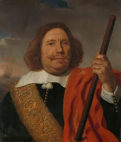 Egbert Meeuwsz Cortenaer (1605-65), Vice Admiral, Admiralty of the Maas, Rotterdam by Bartholomeus van der Helst, c. 1660 —…
