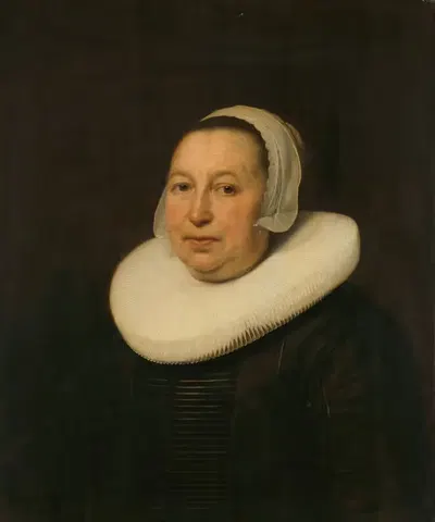 Maria Pietersdr de Leest (d. 1652), Wife of Samuel van Lansbergen by Bartholomeus van der Helst, 1646 — digital art print…