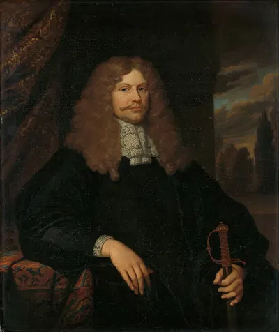 Портрет Корнелиса Бакера (1633-81), советника, старосты и полковника амстердамского ополчения by Каспар Нетшер, 1660 - 1684…