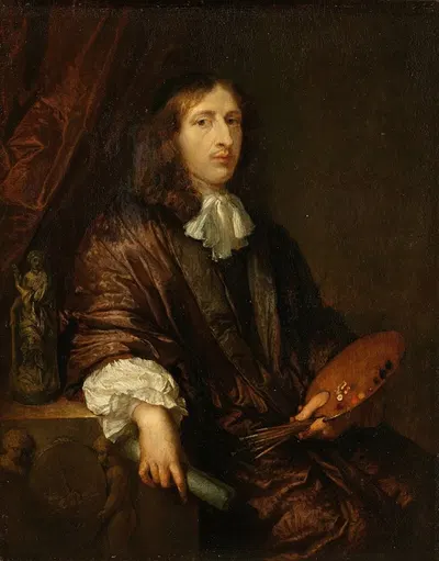 Автопортрет by Каспар Нетшер, 1660 - 1684 — digital art print download