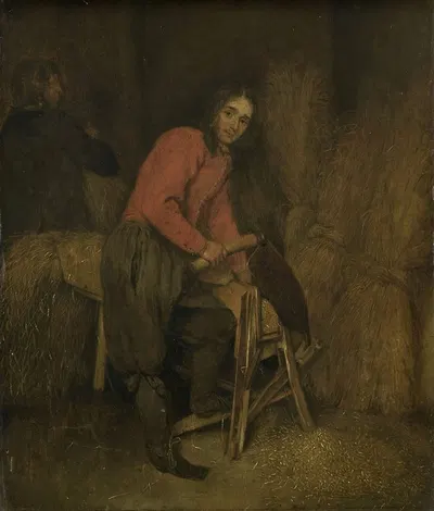 Стрижка тюков сена by Каспар Нетшер, 1660 - 1684 — digital art print download