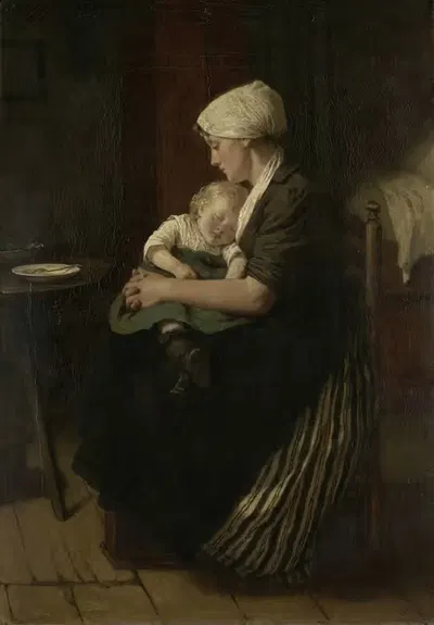 Убаюкиваемый by Давид Адольф Констант Арц, 1871 — digital art print download