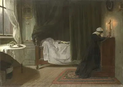 Молитва за усопших by Дидерик Францискус Ямин, 1864 — digital art print download
