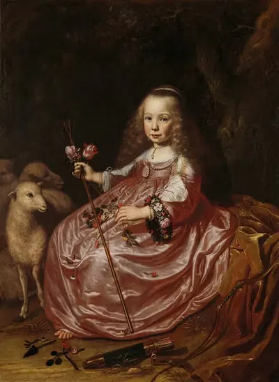 Портрет Клары Алевейн by Дирк Дирксз. ван Сантворт, 1644 — digital art print download