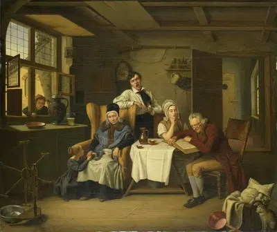 Чтение Библии by Эдуард Карл Густав Лебрехт Писториус, 1831 — digital art print download