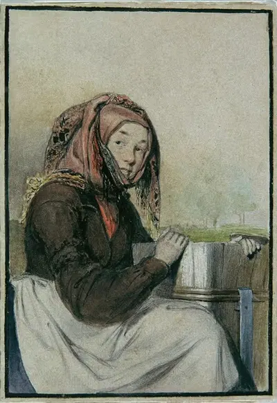 Frau Wabi by Eduard Young, 1846 — digital art print download